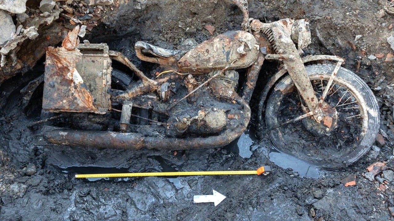 World War II Wehrmacht motorcycle found in Danube with soldiers' remains