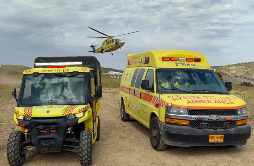 Magen David Adom vehicles.