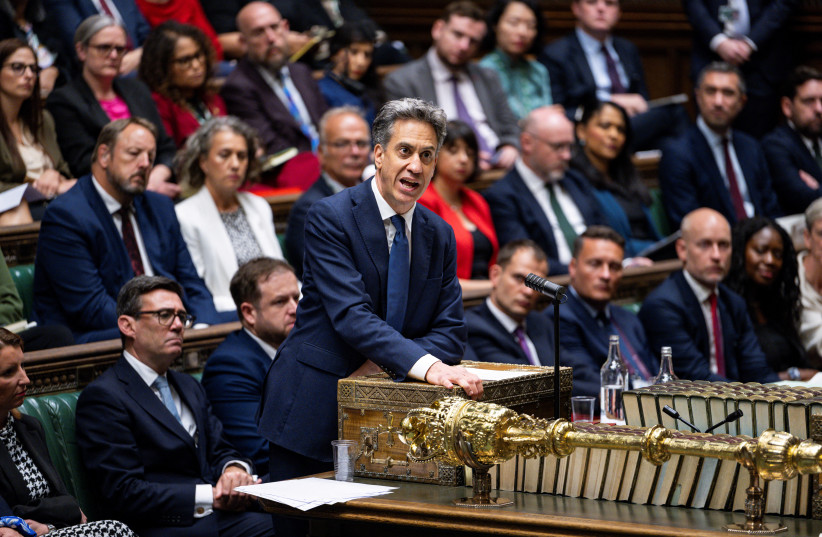 Britain's Foreign Secretary Ed Miliband speaks at the House of Commons in London