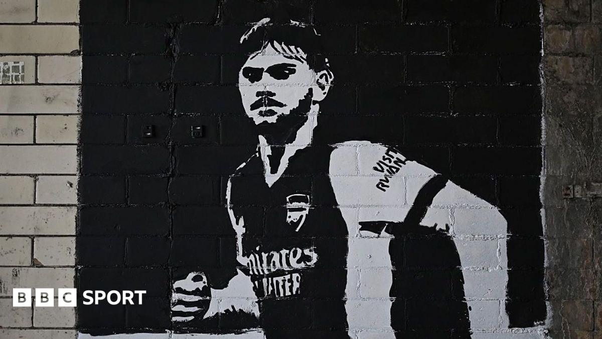 A mural paying tribute to Vigar at Arsenal