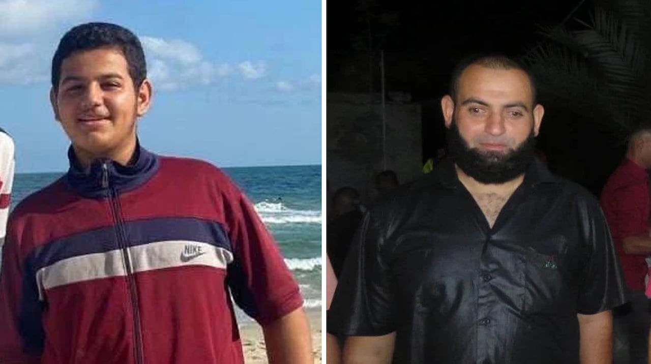 A composite image showing two men.