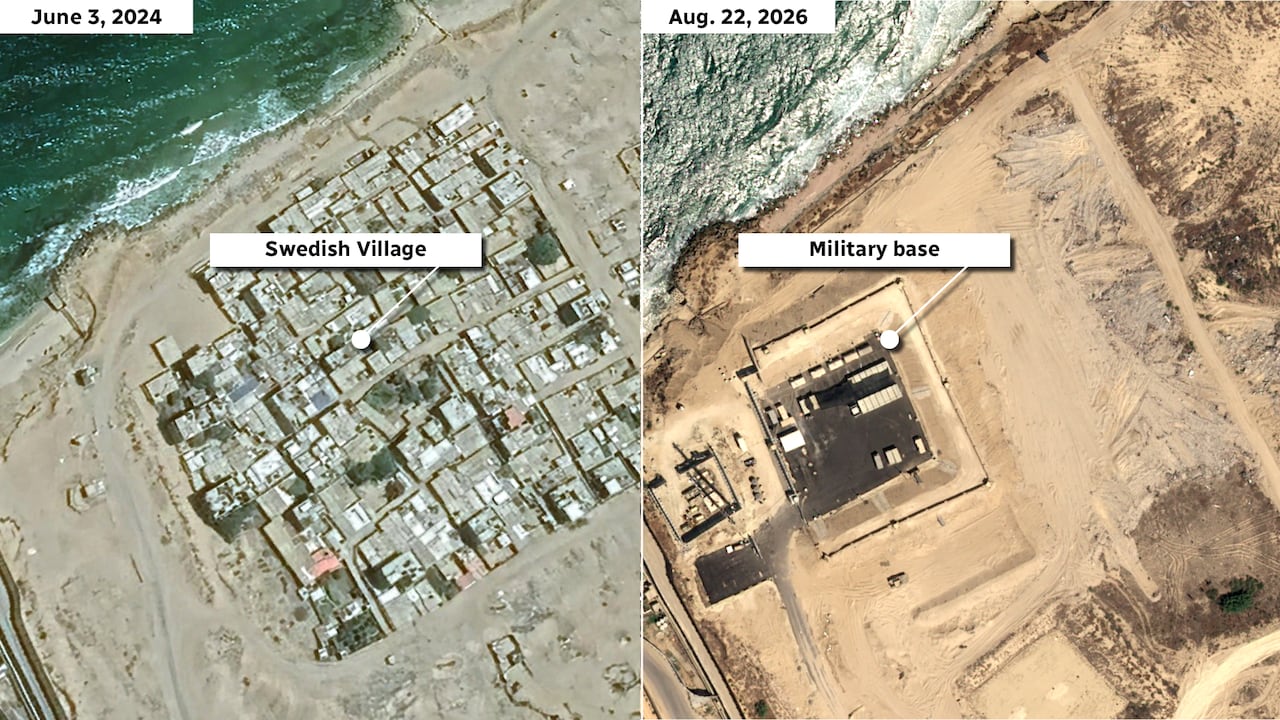 A comparison of satellite imagery.