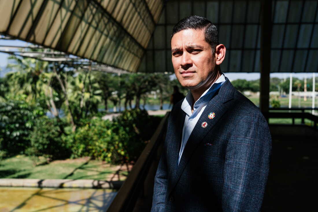 Dr Jason Mitchell, chair of Fiji's National HIV Outbreak and Cluster Response Taskforce poses for a portrait at RioCentro during the AIDS Conferece. July 29, 2026.