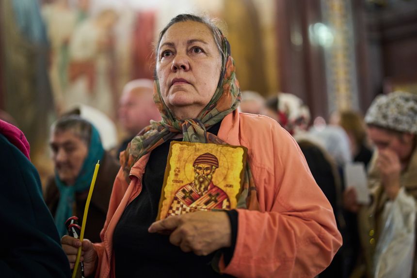 About two-thirds of Russians identify as Orthodox Christians, according to the state-run pollster VСIOM.
