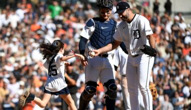 Tigers legend Justin Verlander leaves mound in tears after daughter surprises him during final career start