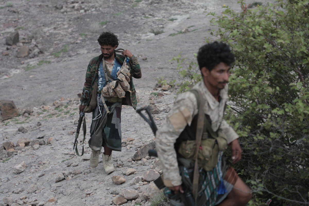 Yemeni government forces conduct search and clearance operations