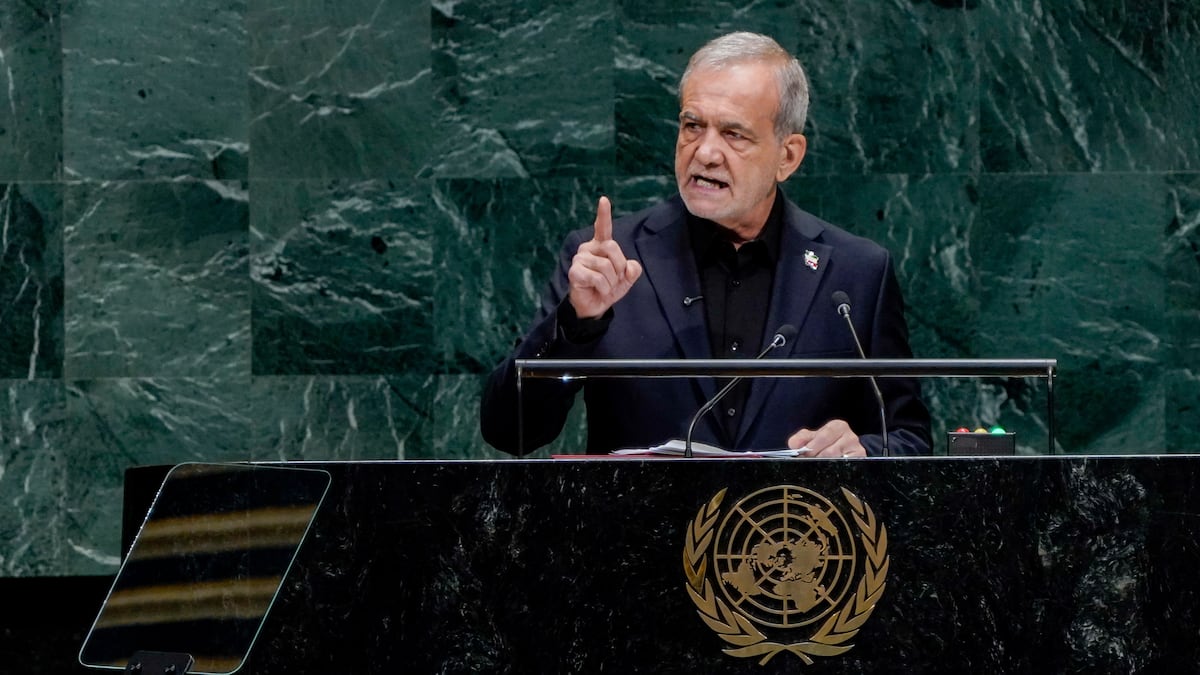 Iran's president gives a rare wartime speech at the U.N.