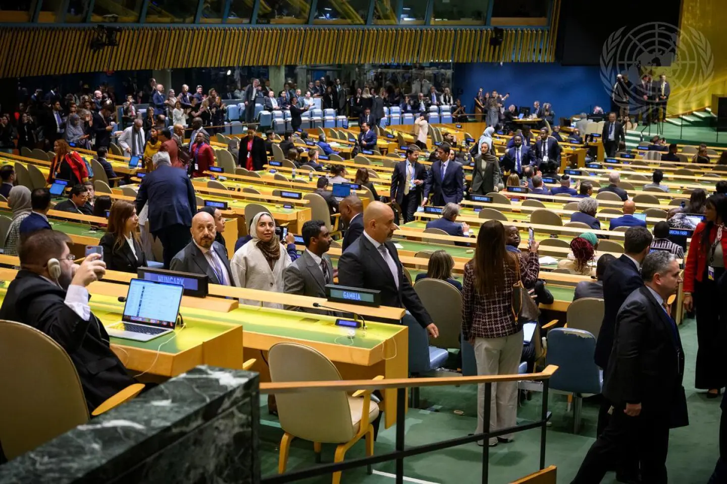 Delegations walk out as Israeli Prime Minister Benjamin Netanyahu addresses the general debate of the U.N. General Assembly’s 81st session, at the U.N. headquarters in New York City, Sept. 24, 2026. Credit: Loey Felipe/UN Photo.
