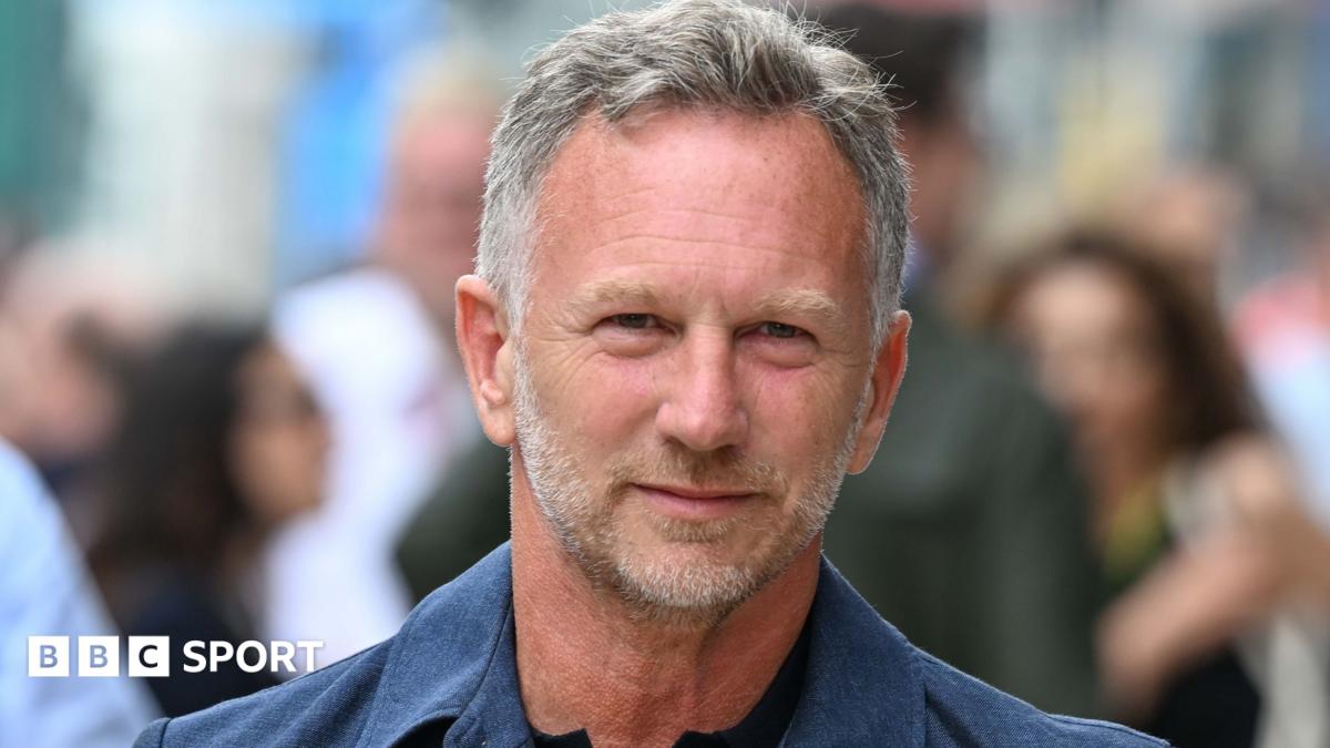 Christian Horner looking straight at the camera at the 2026 British Grand Prix
