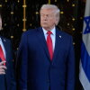 President Donald Trump listens as Israel's Prime Minister Benjamin Netanyahu speaks at President Donald Trump's Mar-a-Lago club, Dec. 29, 2025, in Palm Beach, Fla.