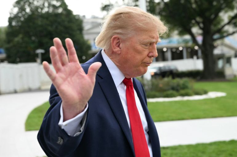 US President Donald Trump waves as he walks to board Marine One as he departs from the South Lawn of the White House in Washington, DC, on September 26, 2026 [AFP]
