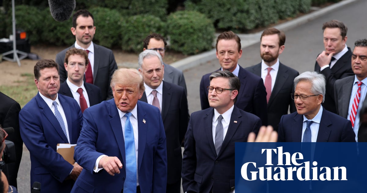 Trump announces vague ‘morally binding’ AI deal among tech CEOs for ‘tremendous self-policing’ | Donald Trump