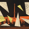 A collage showing the Idaho National Laboratory nuclear facility covered with fragments of documents from the Department of Energy.