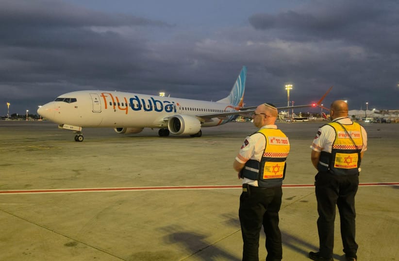 The flydubai rescue flight for hijacked flight FZ1073 lands in Israel on September 30, 2026.