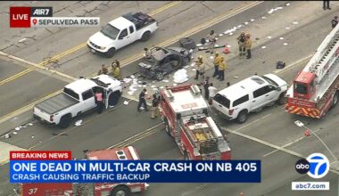 1 dead in multi-car crash on northbound 405 Freeway in Los Angeles