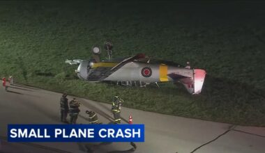 Historic T-6 Harvard 3 warplane from WWII crashes at Heritage Field Airport in Limerick Township, Pa.