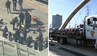Los Angeles police issue citations, impound dozens of minibikes in massive 6th Street Bridge takeover bust