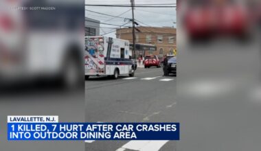 1 dead, 7 others injured after SUV crashes into tables outside Ocean County restaurant