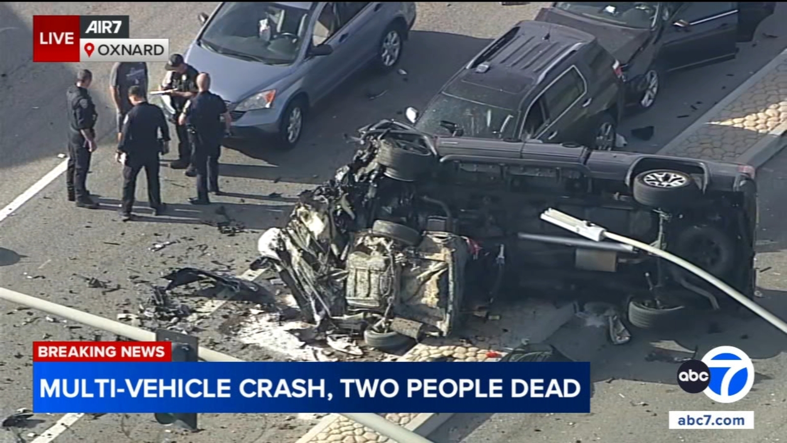 Oxnard crash leaves 2 killed, 7 injured and wreckage strewn across roadway
