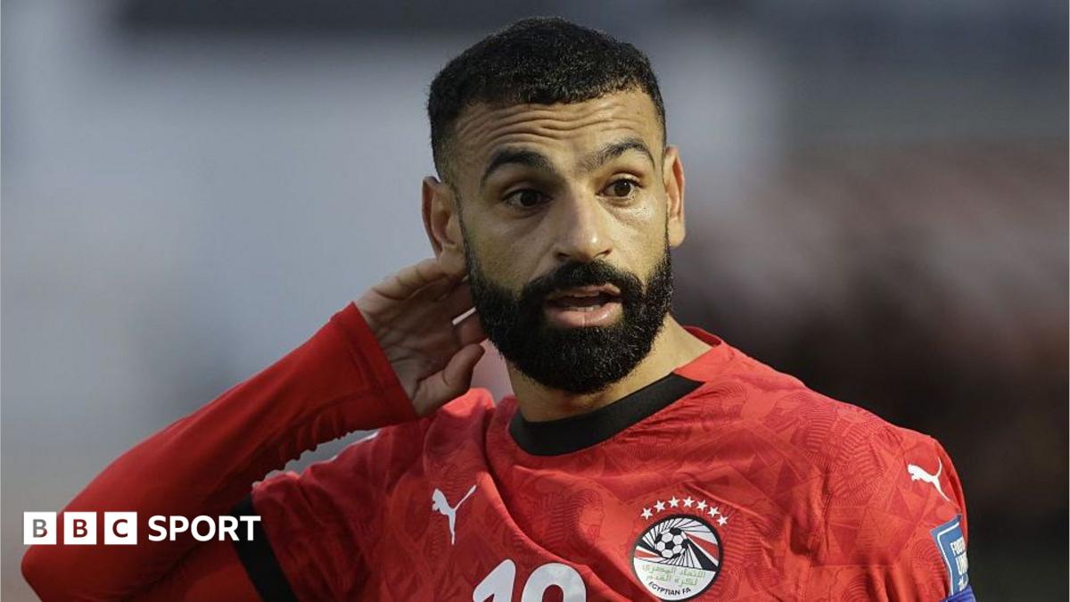 Mohamed Salah playing for Egypt