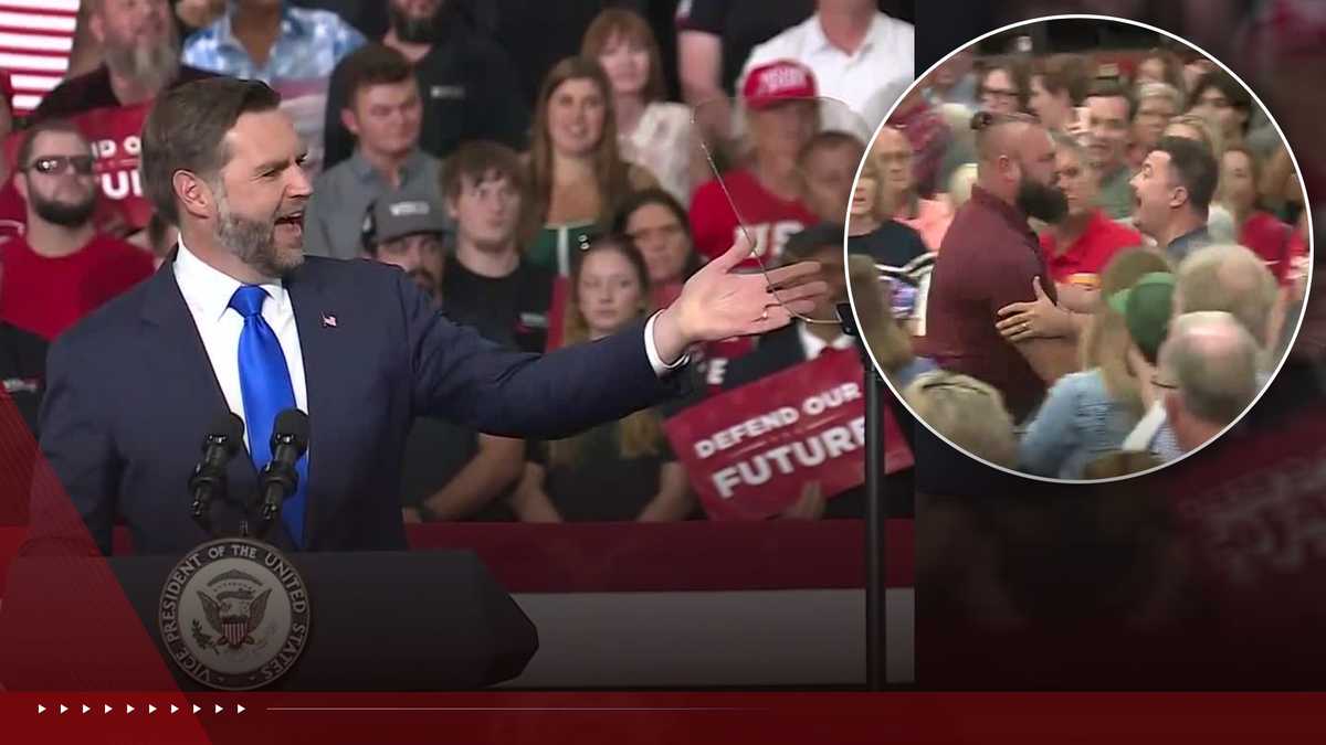 VP Vance's Kansas event interrupted by protester