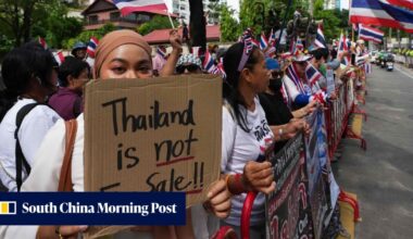 Thais take to streets in rare protest against Israel: ‘not for sale’