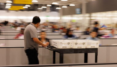 Election ballots are processed at the Los Angeles County Ballot Processing Center