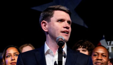 Primary election night party for Democratic senate candidate James Talarico in Austin