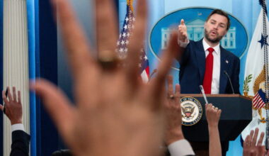 WATCH: Vance holds White House briefing after Leavitt's departure