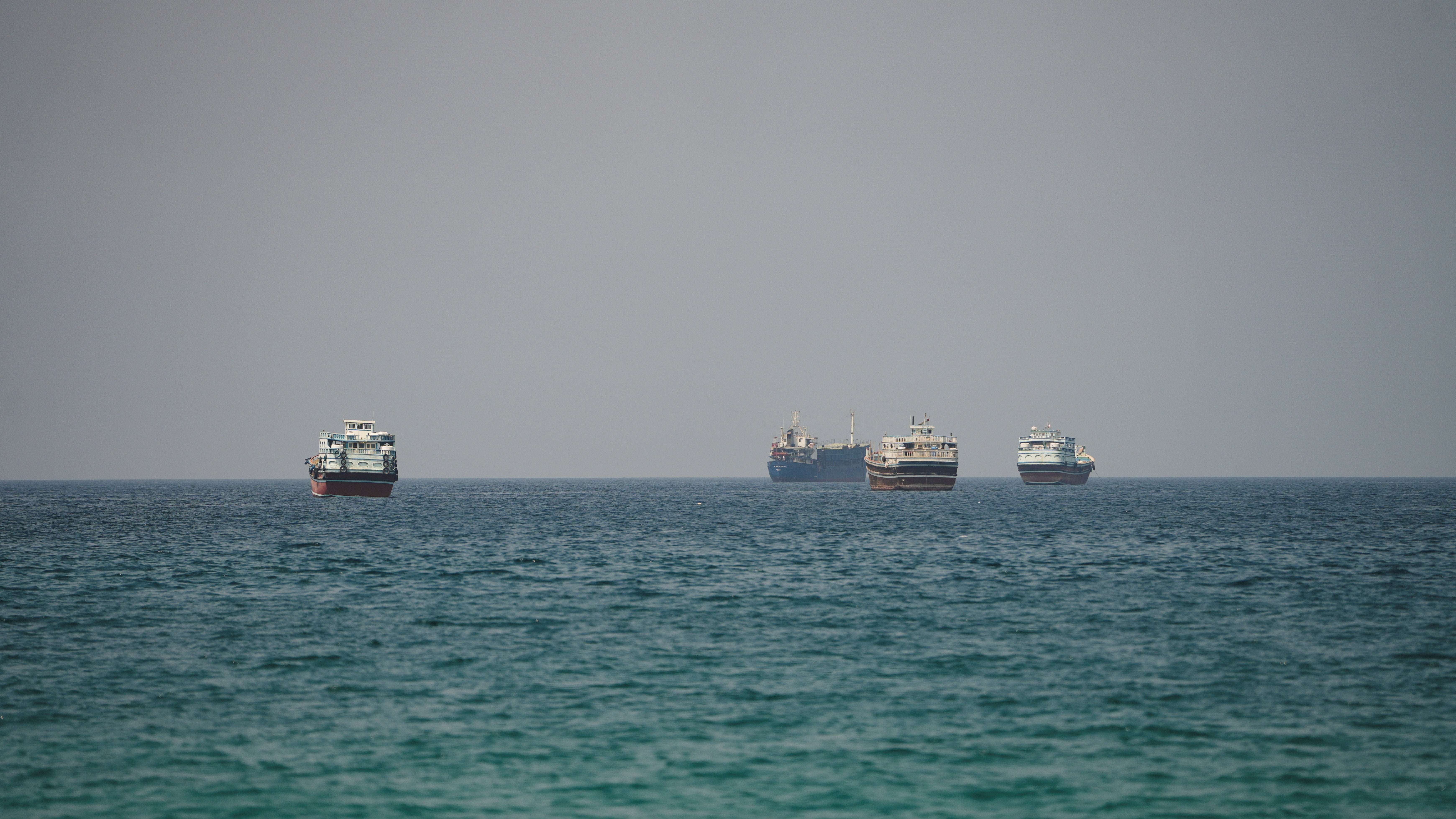 Vessels at the Strait of Hormuz, as seen from Musandam, Oman, September 6, 2026. Oil is getting through the waterway, US energy chief said