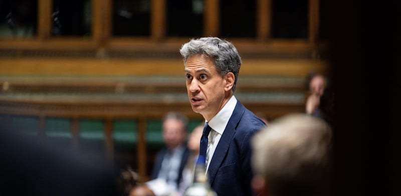 UK foreign secretary Ed Miliband in the House of Commons  credit: Reuters