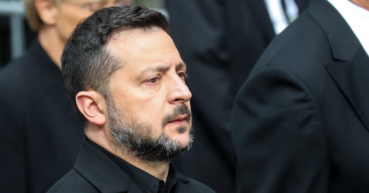 Ukraine's President Volodymyr Zelenskyy follows the coffin for Norway's King Harald in a funeral procession for the late king in Oslo, Norway, Sept. 9, 2026.