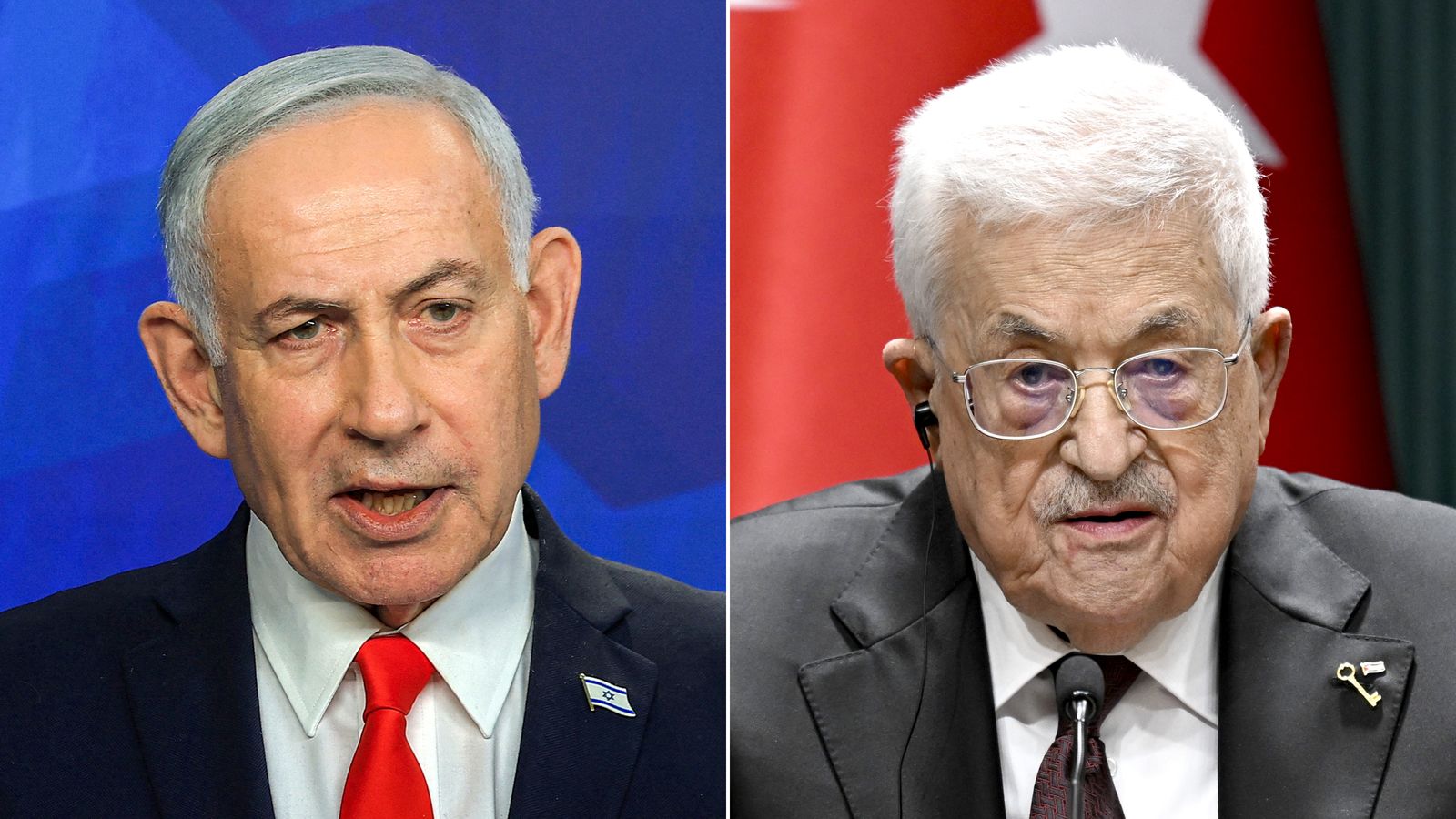 Benjamin Netanyahu and Mahmoud Abbas
