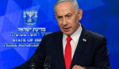 Israel's Prime Minister Benjamin Netanyahu gives a news conference on June 15, 2026.