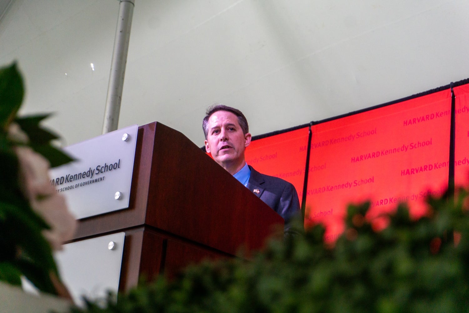 Harvard Kennedy School Dean Jeremy M. Weinstein speaks at the school