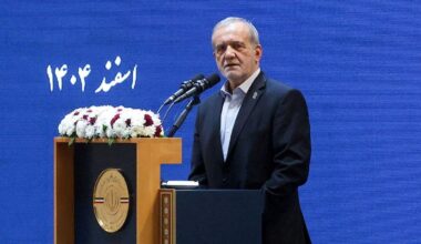 The Iranian delegation includes President Masoud Pezeshkian