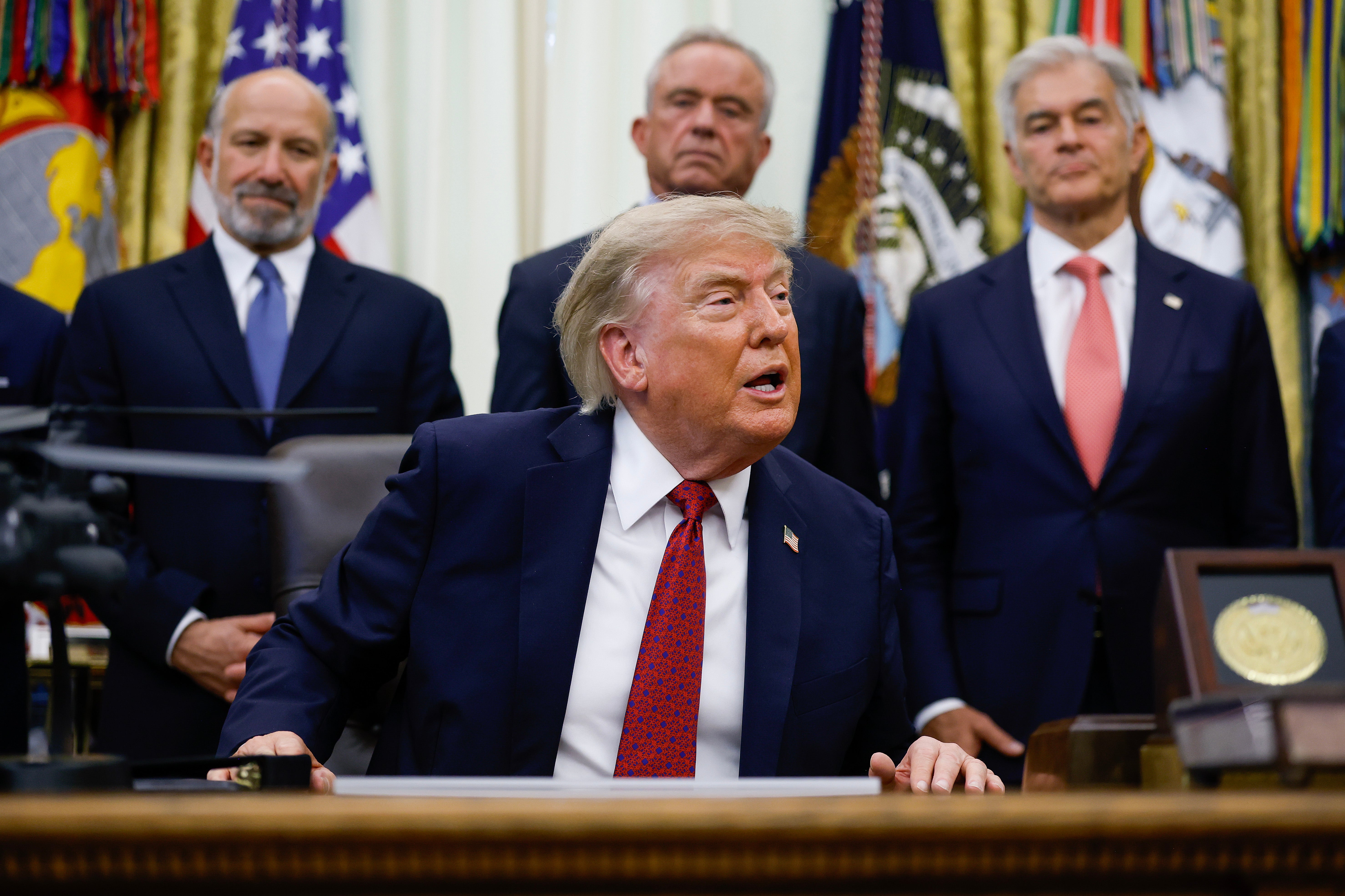 Donald Trump commented on Pete Hegseth's 2028 speculation during a Q&A with reporters on Monday
