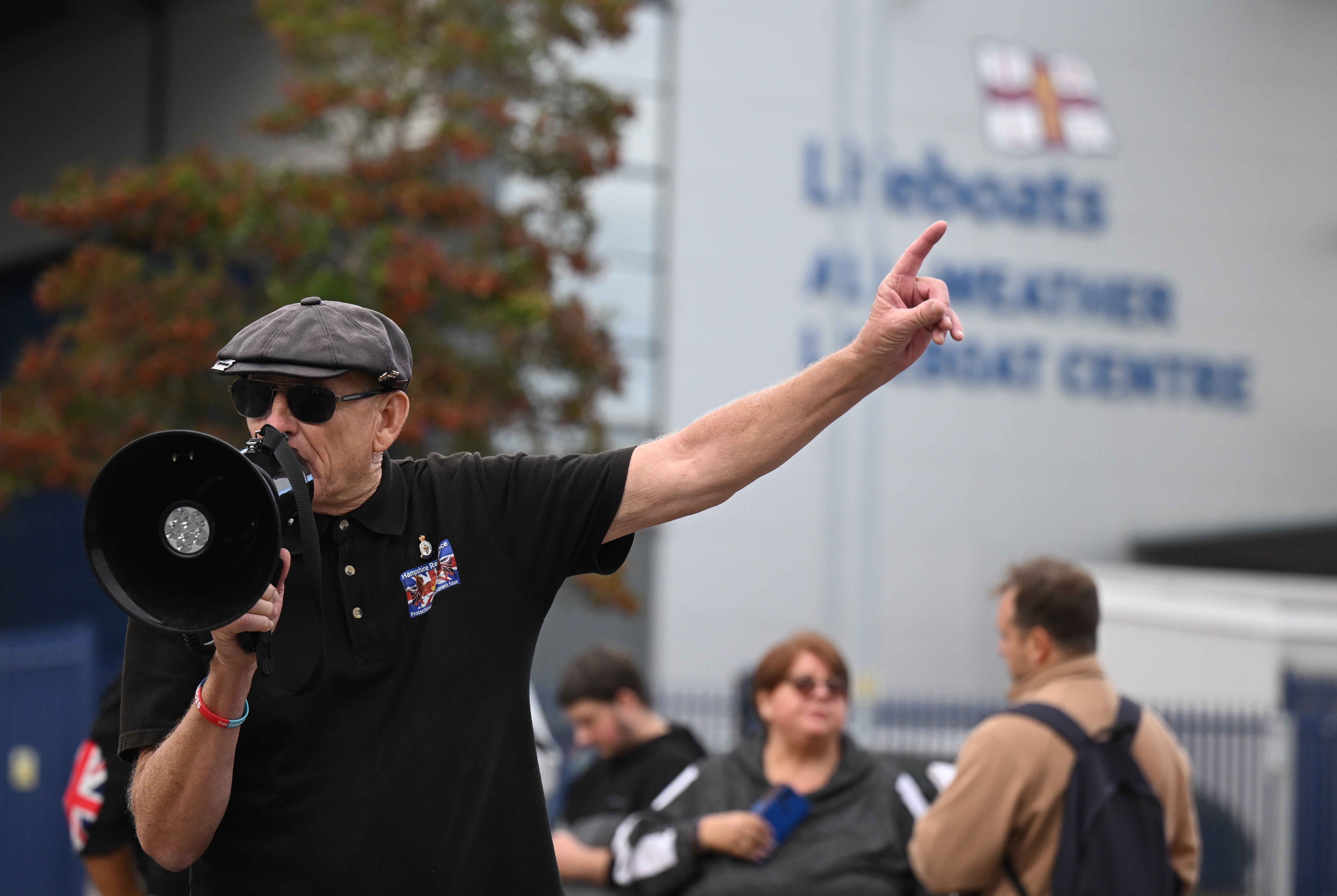 Demonstrators took part in anti-migrant protests in Portsmouth and Dover last weekend