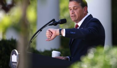 Trump AG Todd Blanche had some sweaty, non-reassuring words for Americans as he played Karoline Leavitt