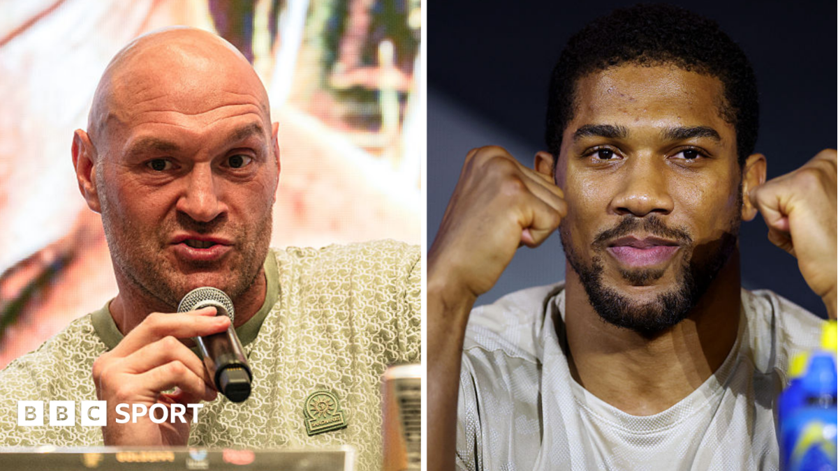 Tyson Fury (left) and Anthony Joshua (right)