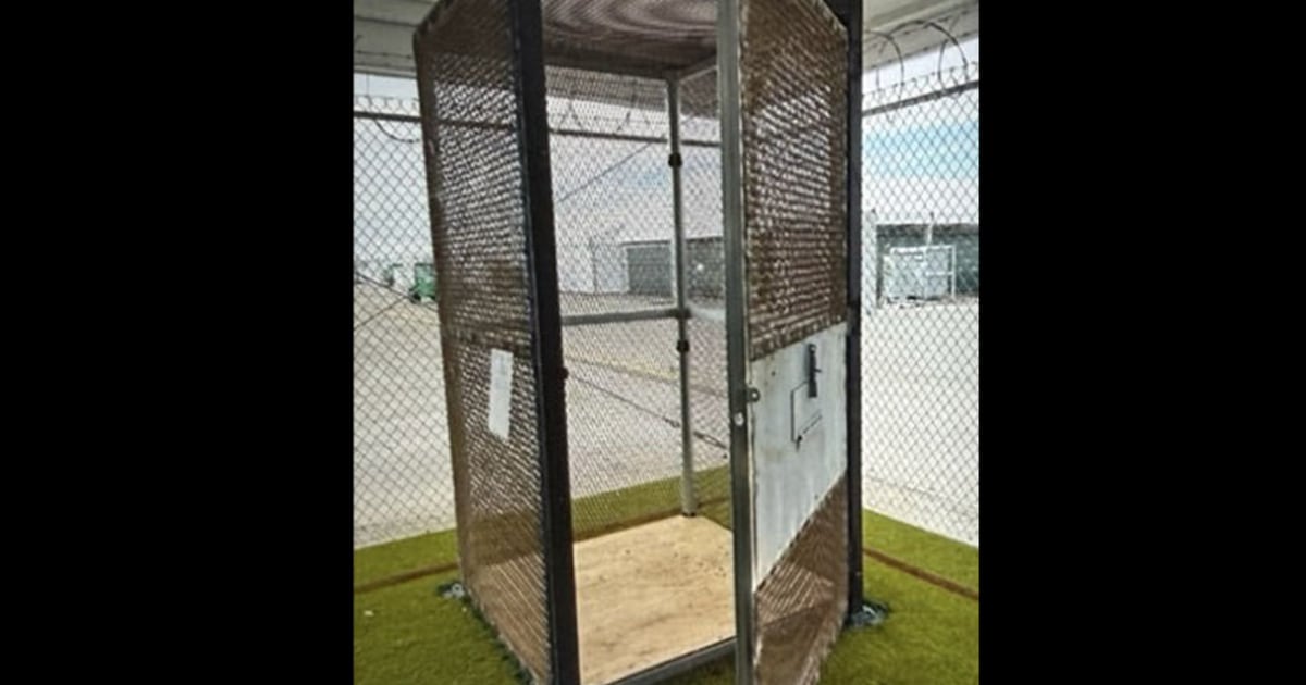 DHS watchdog finds immigrants held at ‘Alligator Alcatraz’ in outdoor cages the size of phone booths