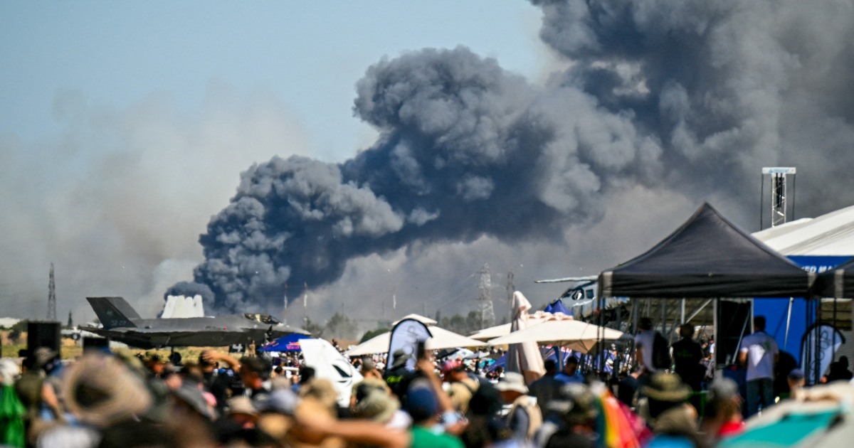 Greek air force jet crashes at annual aerial show near Athens