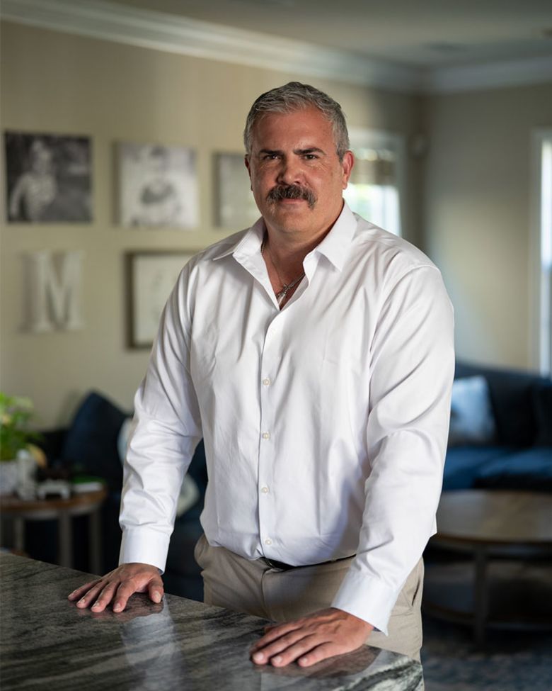 Dustin Matteson poses for a portrait in his home in Ladera Ranch on Friday, September 18, 2026.