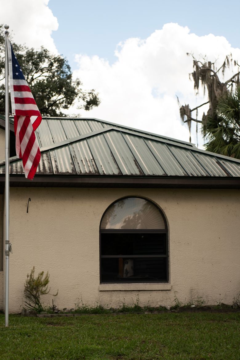The front view of Ron McAndrew’s home in Dunnellon.