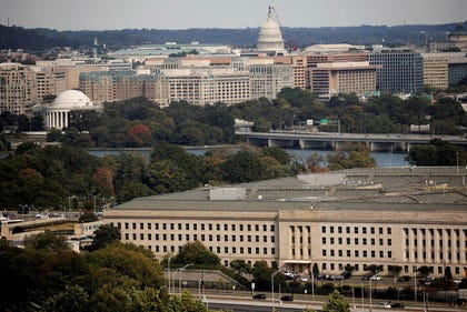 The Pentagon building is seen in Arlington, Virginia, U.S., 2020. Credit: Carlos Barria/REUTERS The Pentagon building is seen in Arlington, Virginia, U.S., 2020.