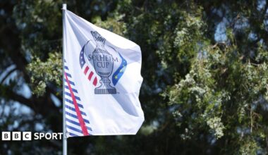A head and shoulders photo of Anna Nordqvist and Angela Stanford at the Solheim Cup