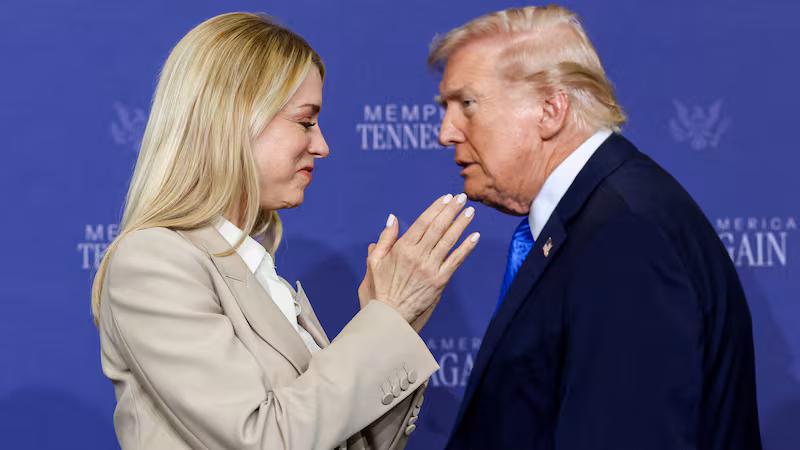 Pam Bondi and Donald Trump