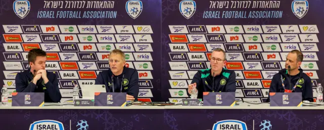 Communications manager Kieran Crowley, Manager Heimir Hallgrímsson, FAI CEO David Courell and FAI director of football John Martin