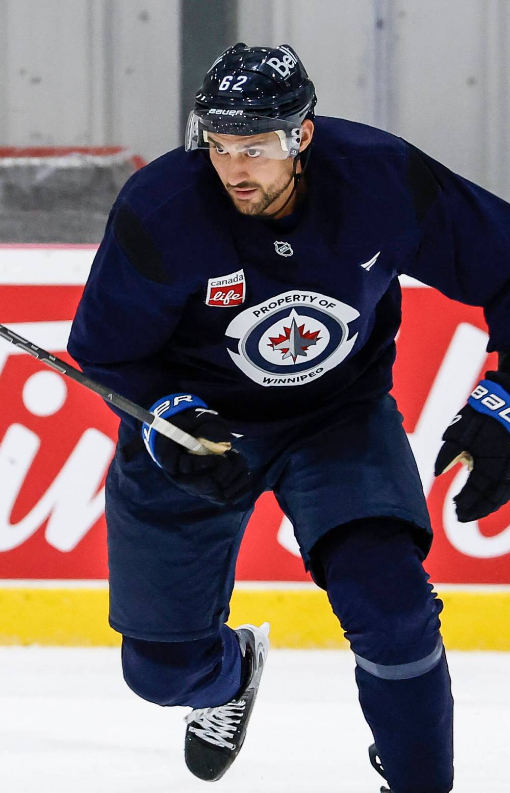John Woods / THE CANADIAN PRESS
Winnipeg Jets forward Nino Niederreiter, like a few other teammates of goaltender Connor Hellebuyck, are growing weary of questions asked by the media about the franchise netminder’s absence.