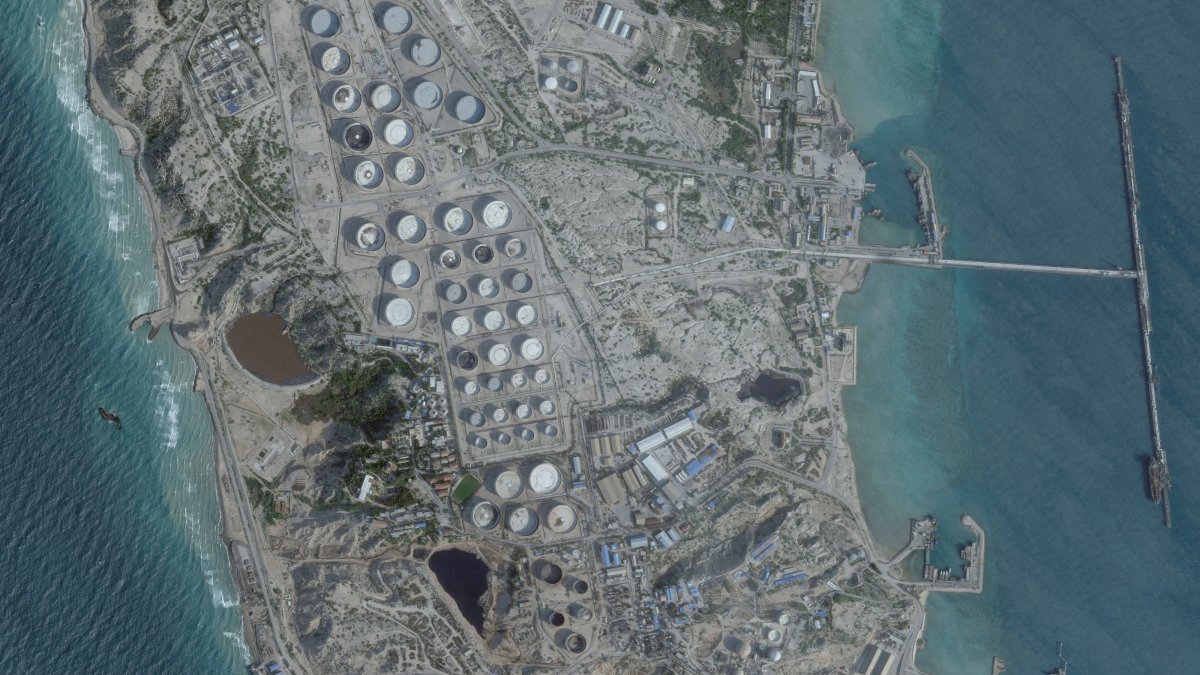 Explosions reported on Iran's Kharg Island, in Jask